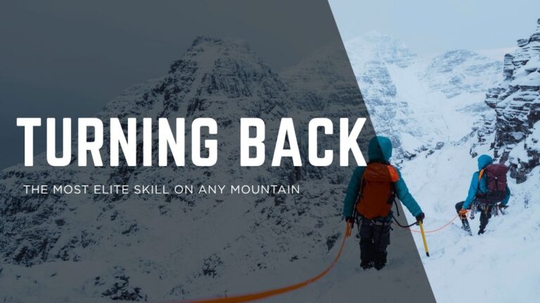 Turning back before the summit